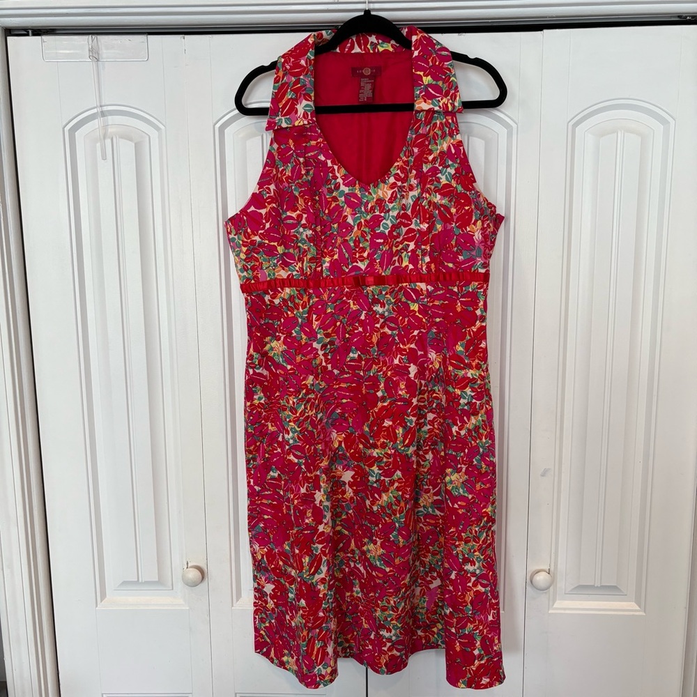 Sangria Pink Floral Dress Size 16